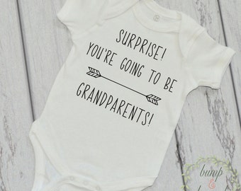 Pregnancy Reveal to Grandparents Baby Reveal Gift Pregnancy Reveal Shirt New Grandparents Pregnancy Announcement Surprise Reveal Idea 205