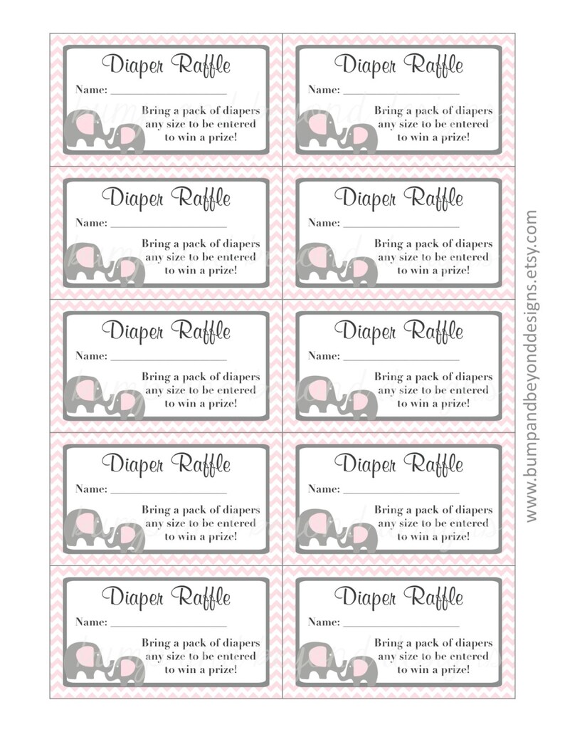 baby shower diaper raffle ticket printable baby shower