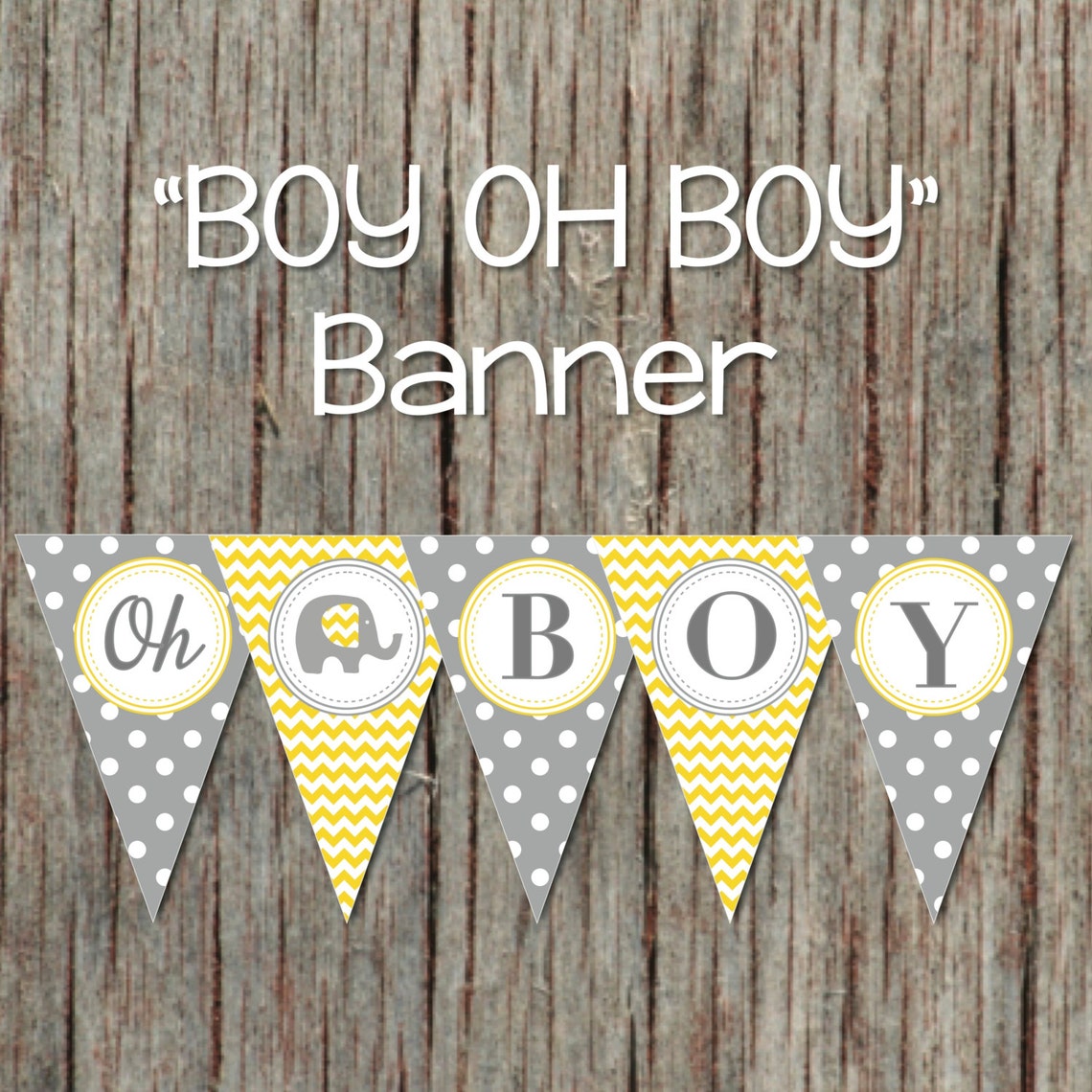 Baby Boy Decorations Boy oh Boy Printable Baby Shower Banner Etsy