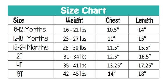 Baby Clothes Chart By Weight