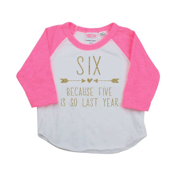 6th birthday girl shirt