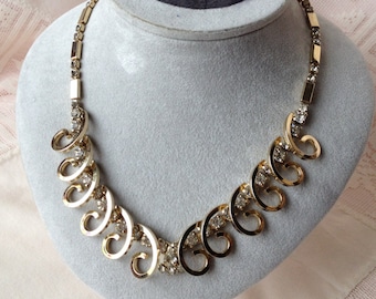 Sarah Coventry Vintage Celestrial Fire Necklace 1950s