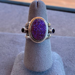 Nicky Bulter Druzy Amethyst Ring