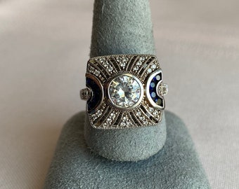 Joseph Esposito Diamonique Sterling Silver CZ Ring