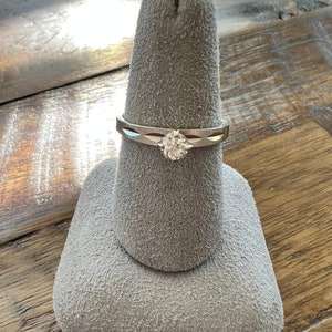 Vintage 14k White Gold Engagement Ring