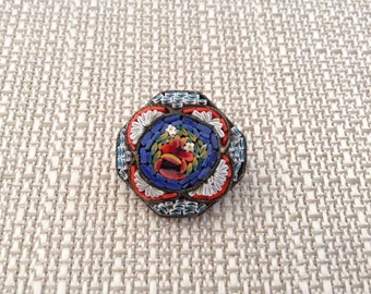 Italian Mosaic Micro Tile Brooch