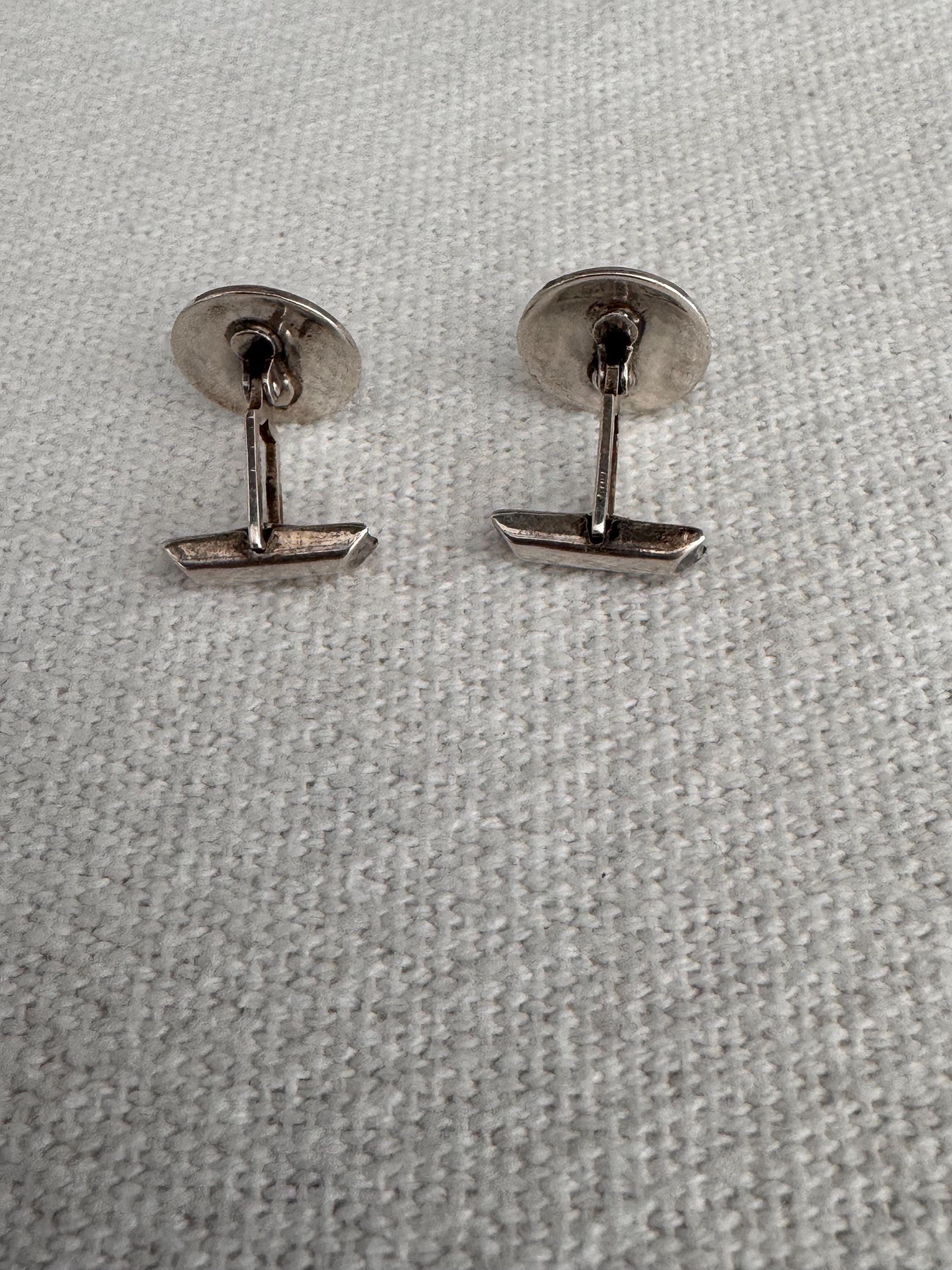 ヴィンテージ スターリング シルバー マヤ アステカ カレンダー カフス