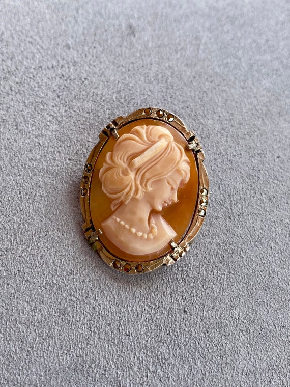 Italian 800 Sterling Cameo Brooch - Etsy