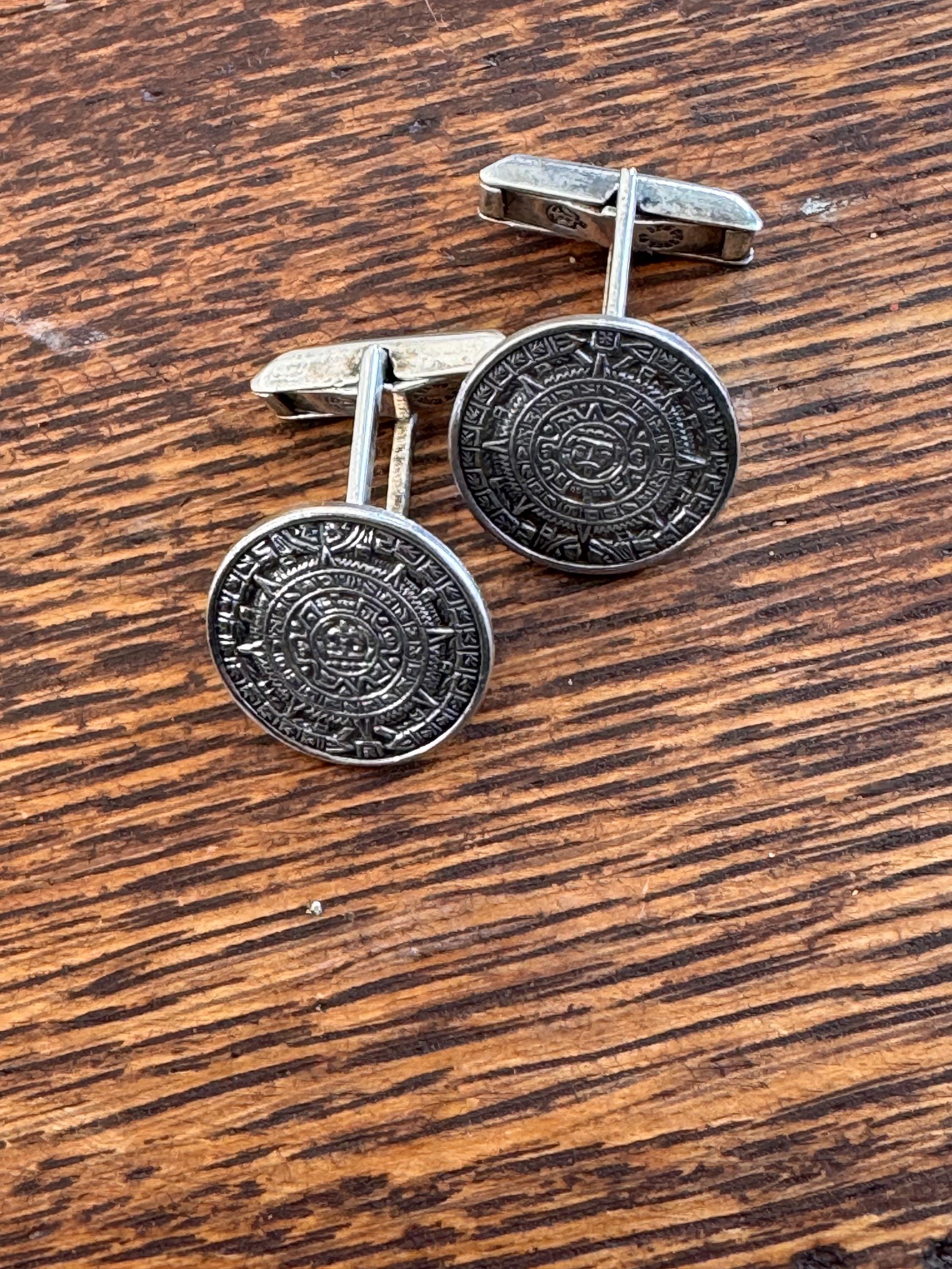 ✨ヴィンテージ　スターリングシルバー925 アステカ✨ アクセサリー シルバーリング アステカカレンダー- メキシコ雑貨と