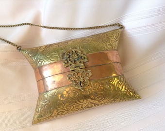 Vintage Brass and Copper Formal Purse 1930s