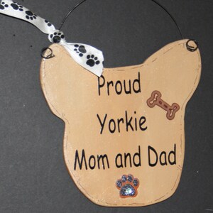 Proud Yorkie Mom and Dad, Yorkie gift, Wall Décor, Yorkie Lover. Yorkshire Terrier image 2