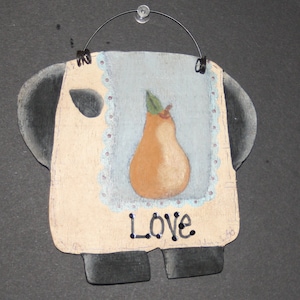 Primitive Sheep. Primitive Blanket. Primitive Pear. Rustic. Farmhouse. Country. Folk Art