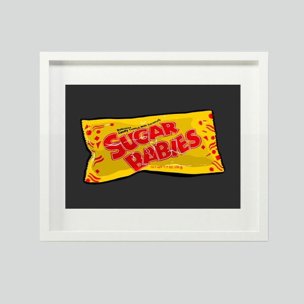 Candy is Dandy Print Sugar Babies Nice Cool High-quality Print Lover Canvas Pop Modern Home Deco Colorful Perfect Gift Sign - DesignbyWoody