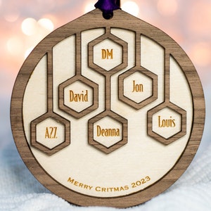 Personalized Table Top RPG Party Christmas Ornament | Christmas Gift | Dungeons and Dragons | D&D Gift | Dungeon Master Gift | Dnd Ornament