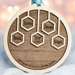 Table Top RPG Party Christmas Ornament | Christmas Gifts | Dungeons and Dragons | GM Gift | DM Gift | Holiday Gifts | Dnd Ornament