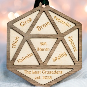 Personalizable Dungeon and Dragons Ornament | D&D Nerdy Gift | Dungeon Master Gift | DnD Christmas | Dnd Ornament