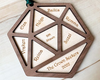 Personalizable Dungeon and Dragons Ornament | D&D Nerdy Gift | Dungeon Master Gift | DnD Christmas