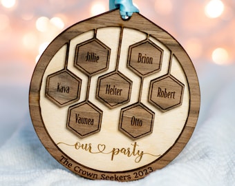 Customizable Table Top RPG Party Christmas Ornament | Christmas Gifts | Dungeons and Dragons | D&D Nerdy Gift | Dnd Ornament