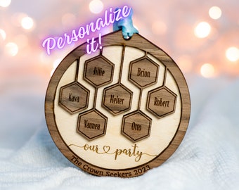 Customizable Table Top RPG Party Christmas Ornament | Christmas Gifts | Dungeons and Dragons | D&D Nerdy Gift | Dnd Ornament