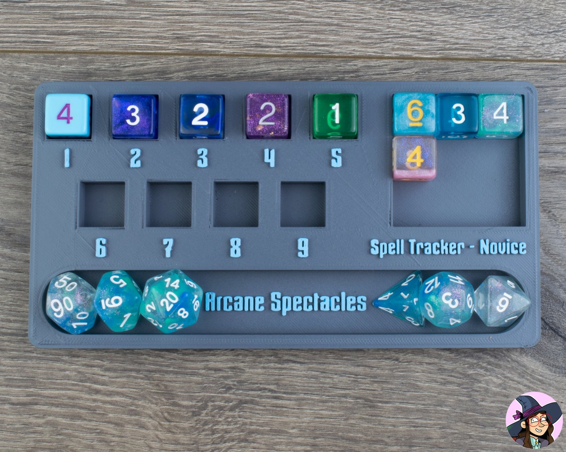 D&D 5e Dice Tray Spell Slot Tracker Dungeons and Dragons Etsy