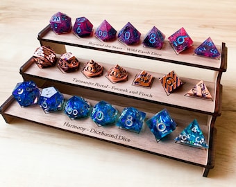 Table Top RPG Dice Display | Christmas Gifts | Dungeons and Dragons | D&D Nerdy Gift | Dungeon Master Gift