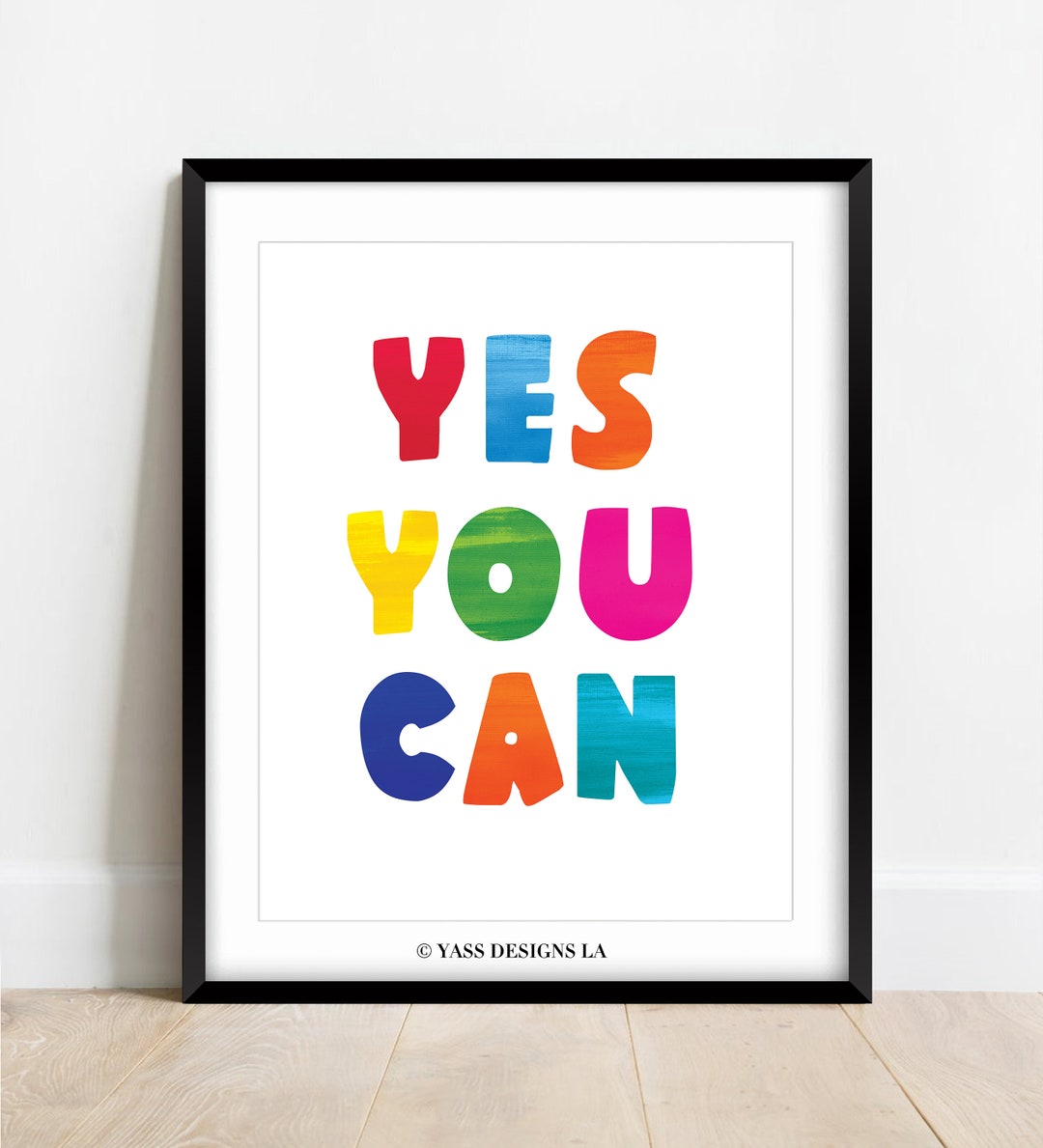Yes You Can Digital Poster Print, Growth Mindset Art Download ...