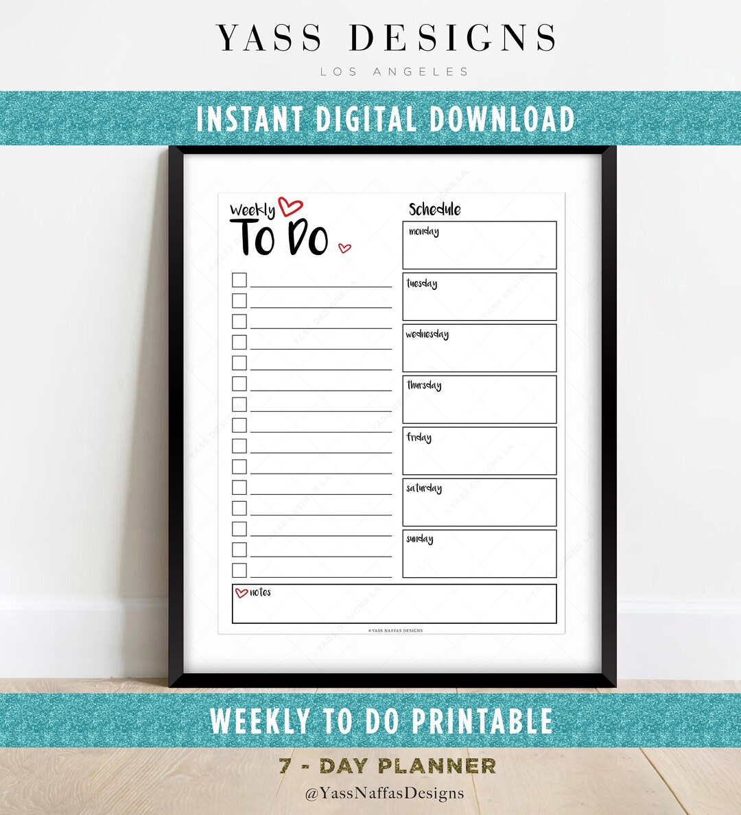 Weekly to do schedule printable to do list weekly planning printable