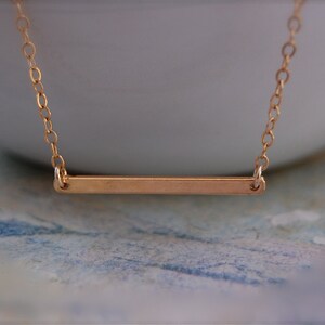 Gold Bar Necklace - graduation necklace, bar necklace, Gold necklace, simple necklace