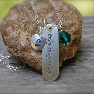 Graduation Gift, Graduation necklace, Enjoy the journey, retirement necklace, Teacher appreciation necklace, Journey necklace