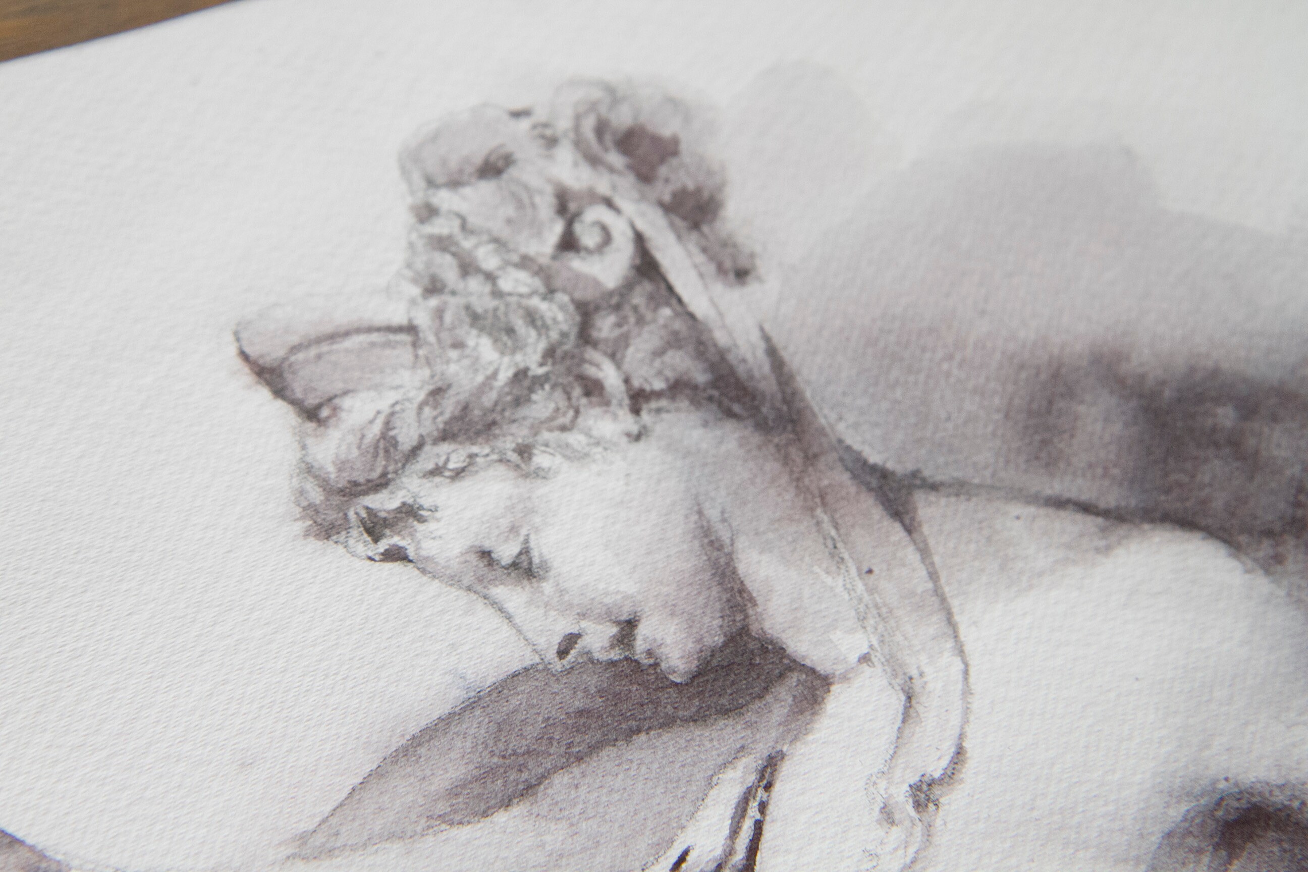 Leda and the Swan Original Watercolor Painting – Greek Sculpture ...