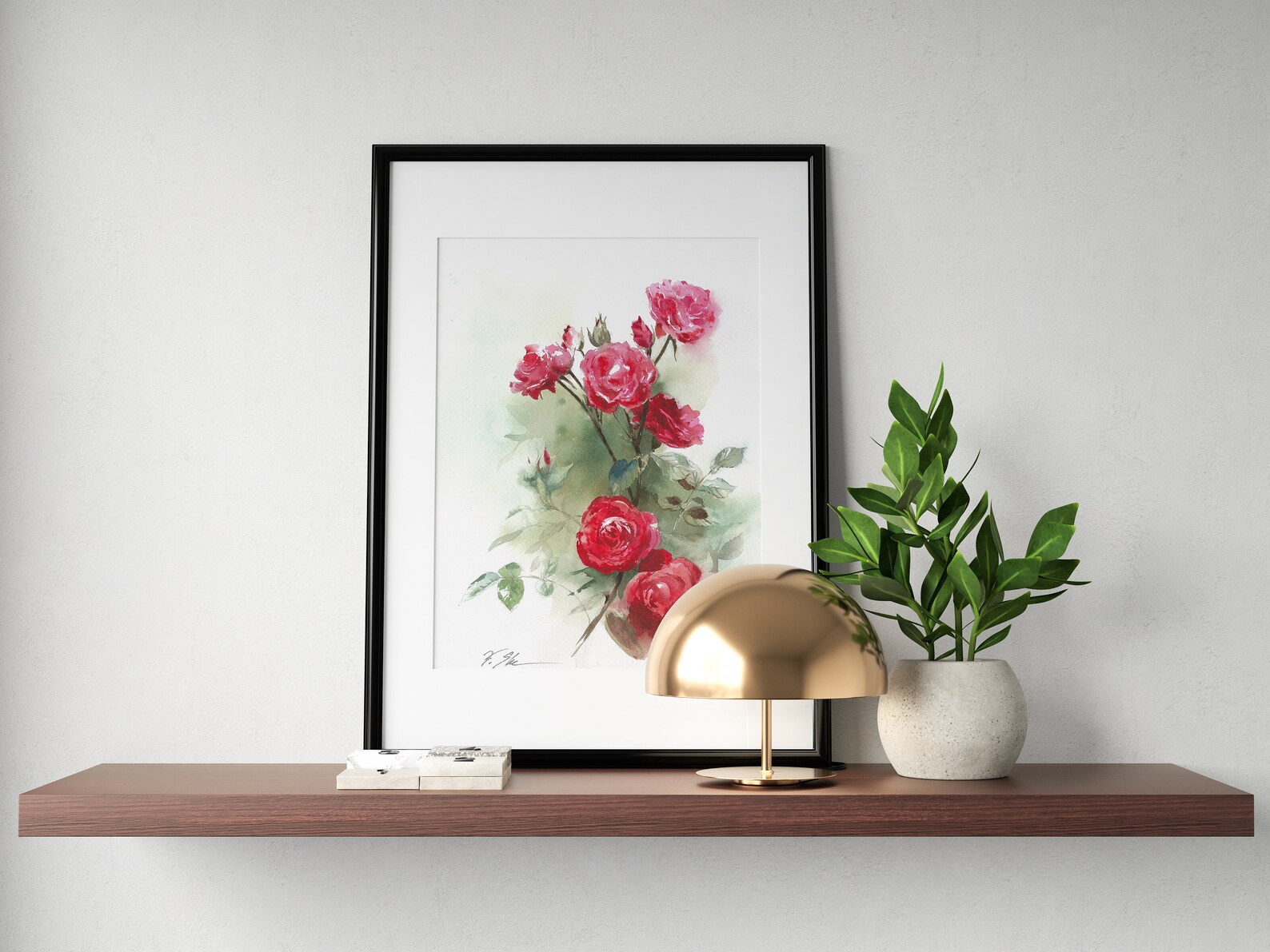 Red Roses ORIGINAL Watercolor Painting – Bold Floral Artwork – 9x12 ...