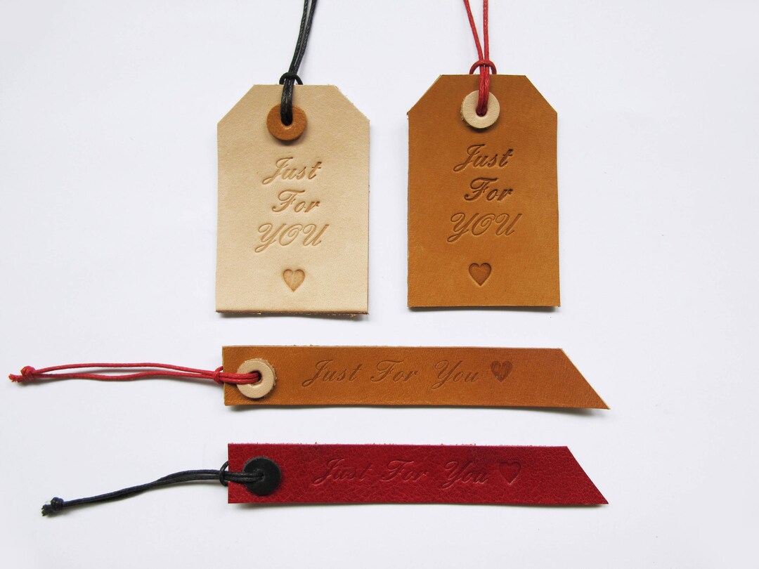 Leather Gift Tags, Handstamped Gift Tags Etsy