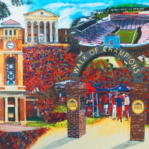 The Grove at Ole Miss Ole Miss Oxford MS Grove Paintings Etsy