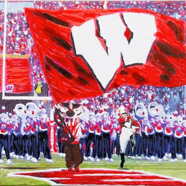 Wisconsin -Bucky Badger Leading the Band