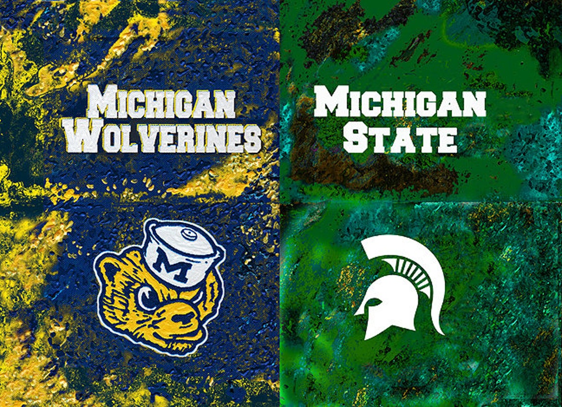A House Divided Michigan and Michigan State Etsy