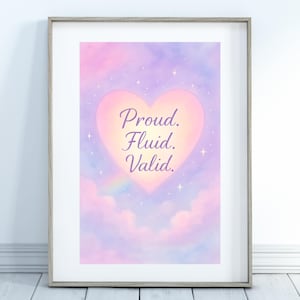 Pride Poster, LGBTQ+ Wall Art, Rainbow Decor, Inclusivity Poster, Queer Art Print, Pride Month Decoration