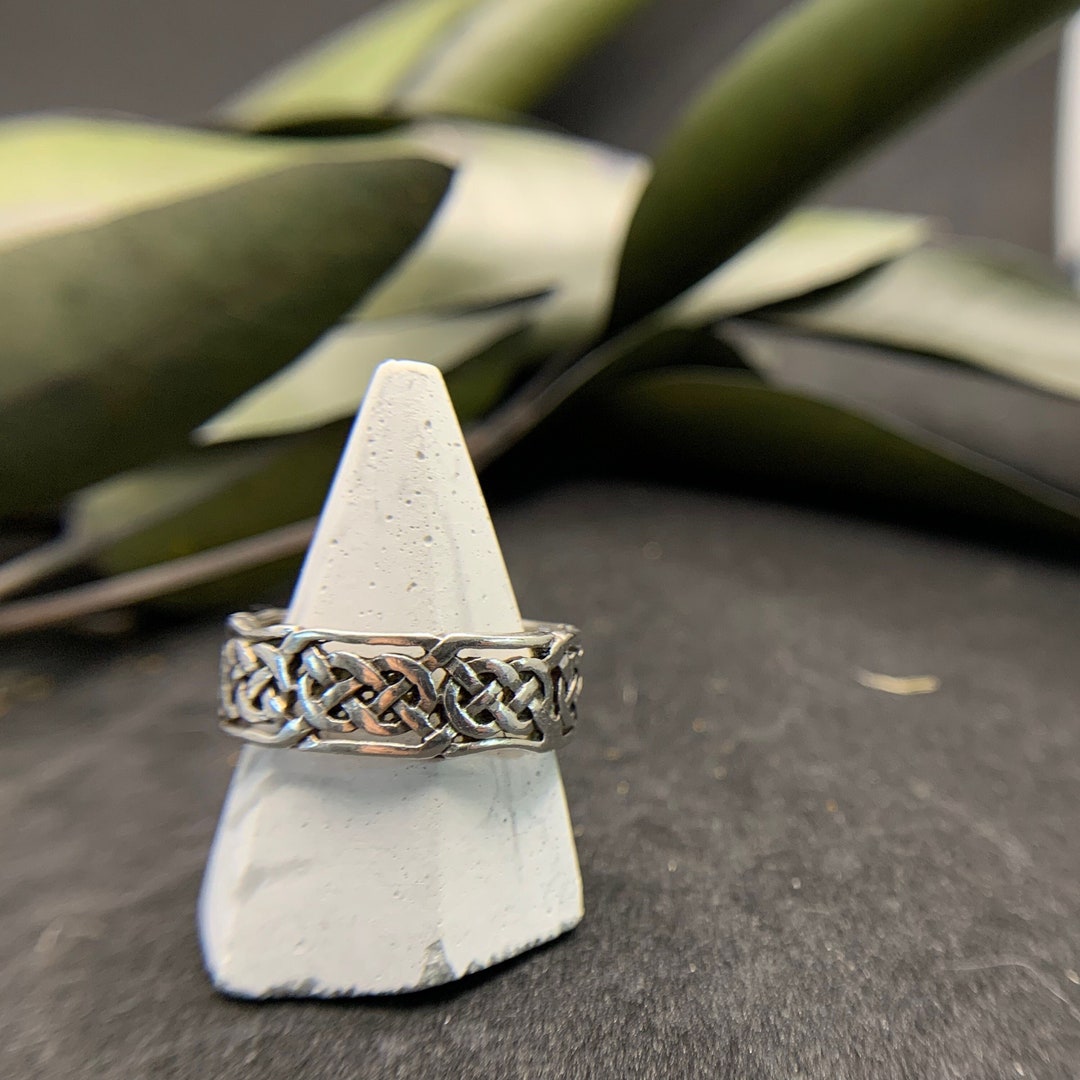 Vintage Sterling Silver Celtic Knot Design Band Ring 8 1/2 - Etsy