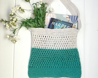 Crochet Market Bag / Tote / Shoulder Bag / Color Block