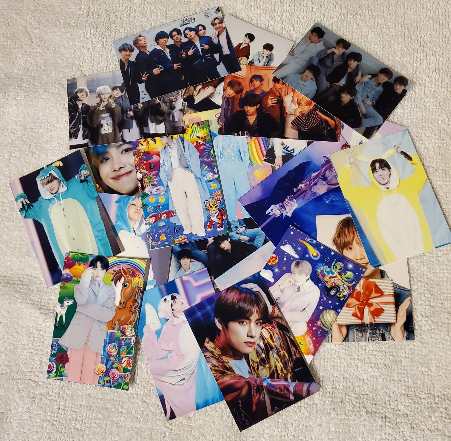 BTs Random Photocard Pack, K-pop, BTs photocard, laminated photocards, kpop photocards, free shipping, Army, Jin, RM, V, Jimin, BTs merch