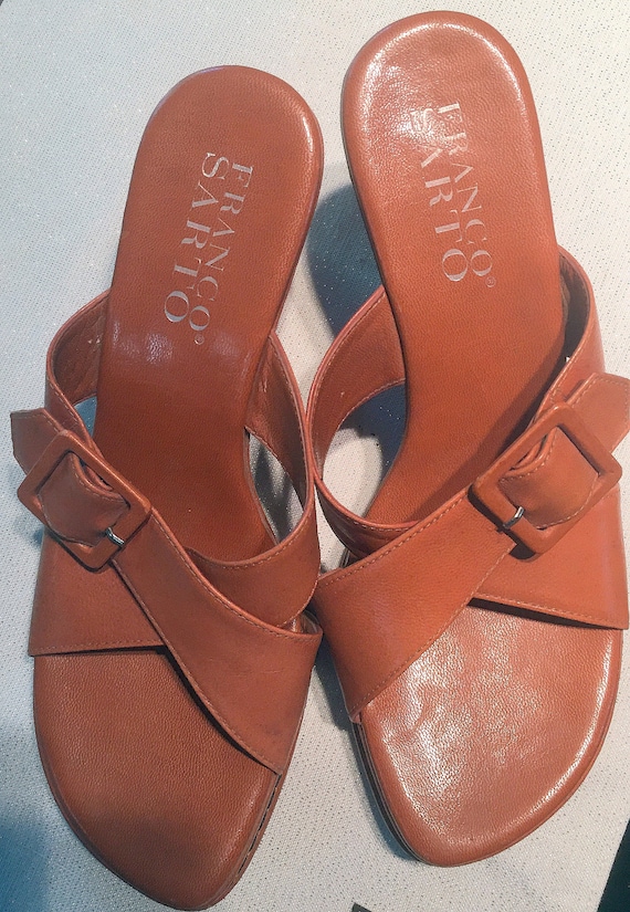 Vintage Franco Sarto tan wedge sandal