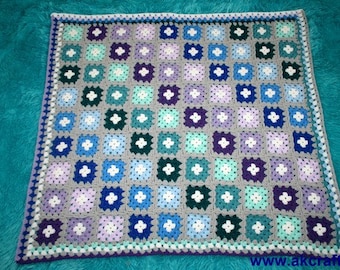 Crochet Pattern - Granny Squares Afghan - Baby Afghan - Throw  - Pdf -  Instant Download -Blue Moon Crochet Blanket Pattern