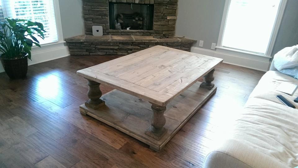 Turned leg coffee table Etsy