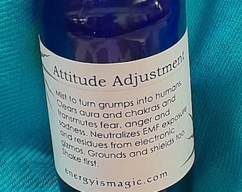 Attitude Adjustment Vibrational Spray: Instant Chakra & Aura Cleansing for Anxiety, Bad Mood, Sadness