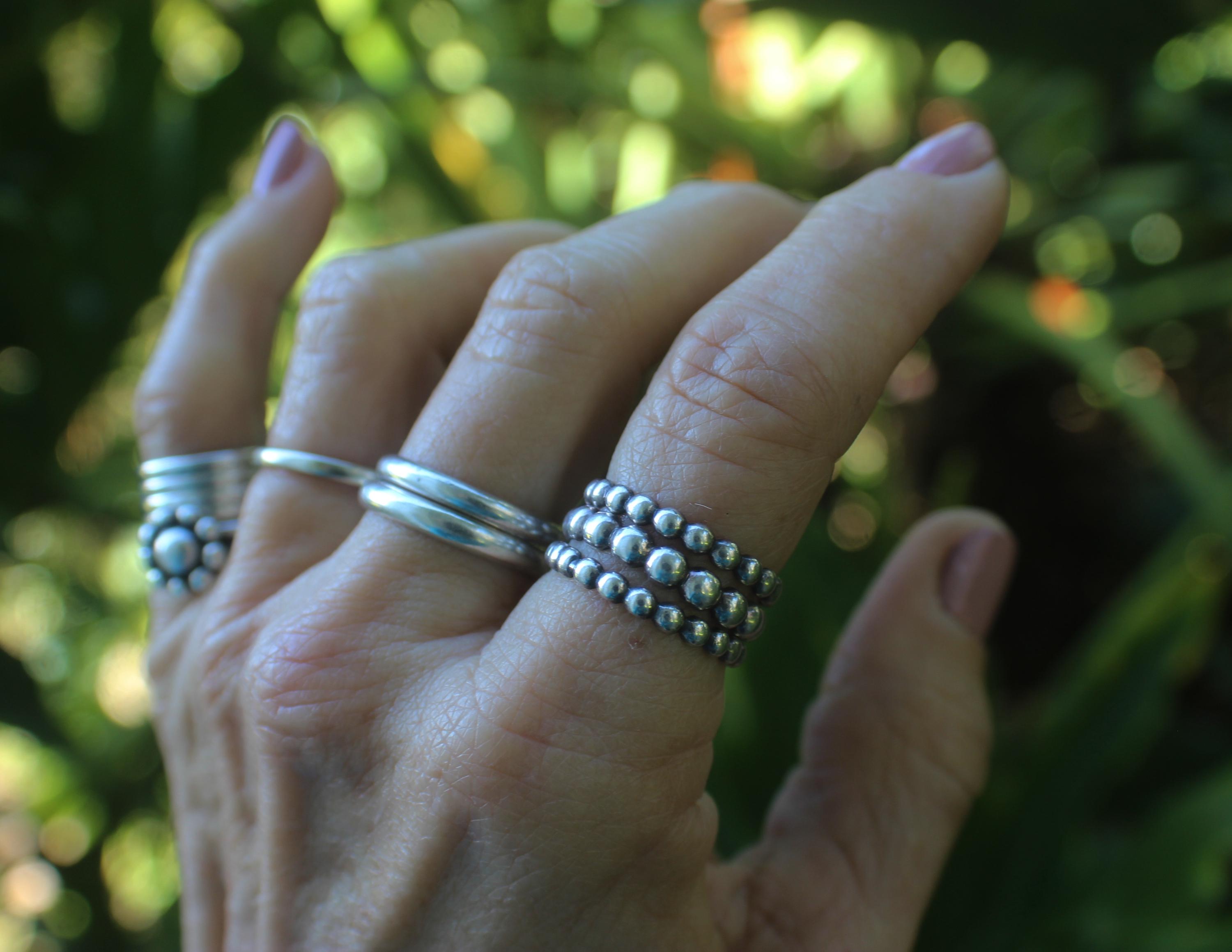 Stacking Ring Set, CUSTOM ORDERS, Sterling Silver Stacker Ring Set ...