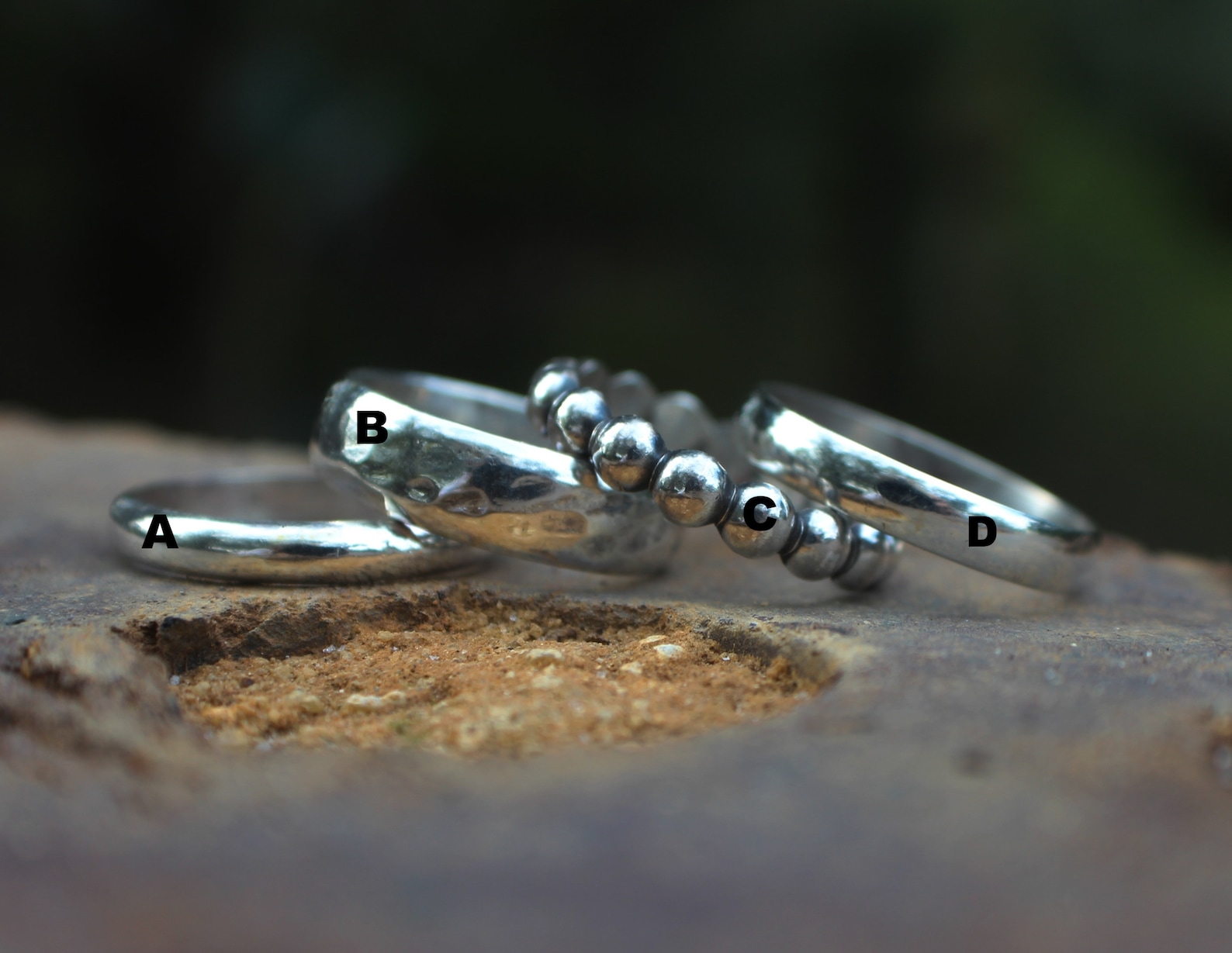 Post Order Rings Stacking Rings, CUSTOM ORDERS, Everyday Rings, Set of 4 Silver Rings ...