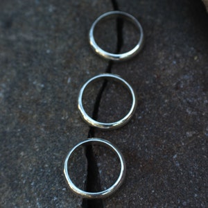 Stacking Rings, Heavy Gauge Rings, Stacking Ring Set, Set of Silver ...