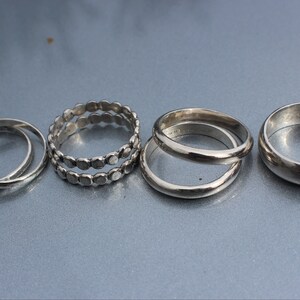 Sterling Silver Stacking Ring Set, Stackable Ring Set, Stacker Rings ...