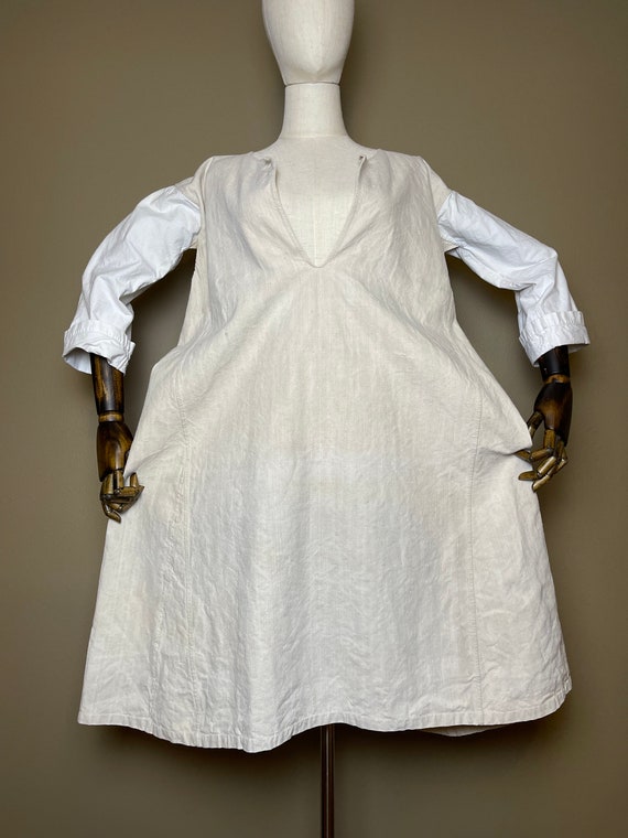 Antique Early 1900s French Linen Peasant Shirt/Dr… - image 8