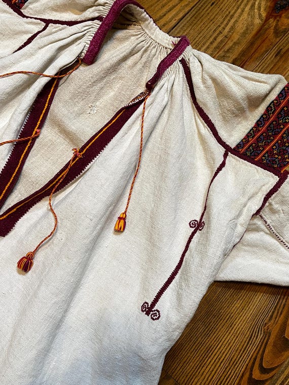 Antique 1920s 1930s Romanian Hungarian Hand Embro… - image 7