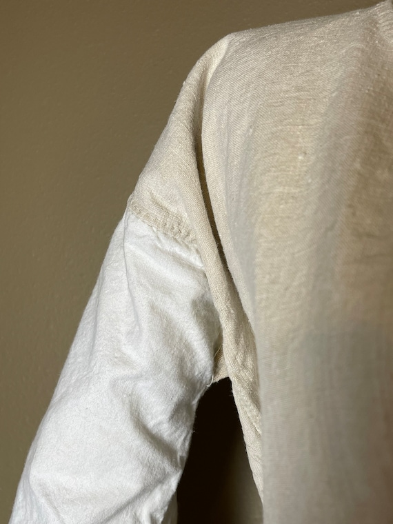 Antique Early 1900s French Linen Peasant Shirt/Dr… - image 2